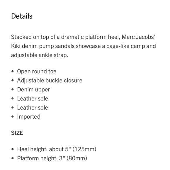 Marc Jacobs Kiki Denim Platform Sandals Women blue | blue Heels - Picture 7 of 8